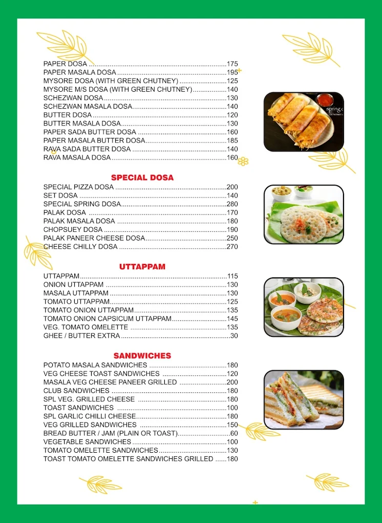Menu Card